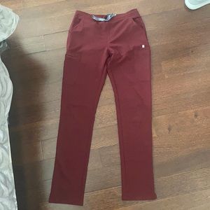 Figs Burgundy Straight Leg Tall Scrubs